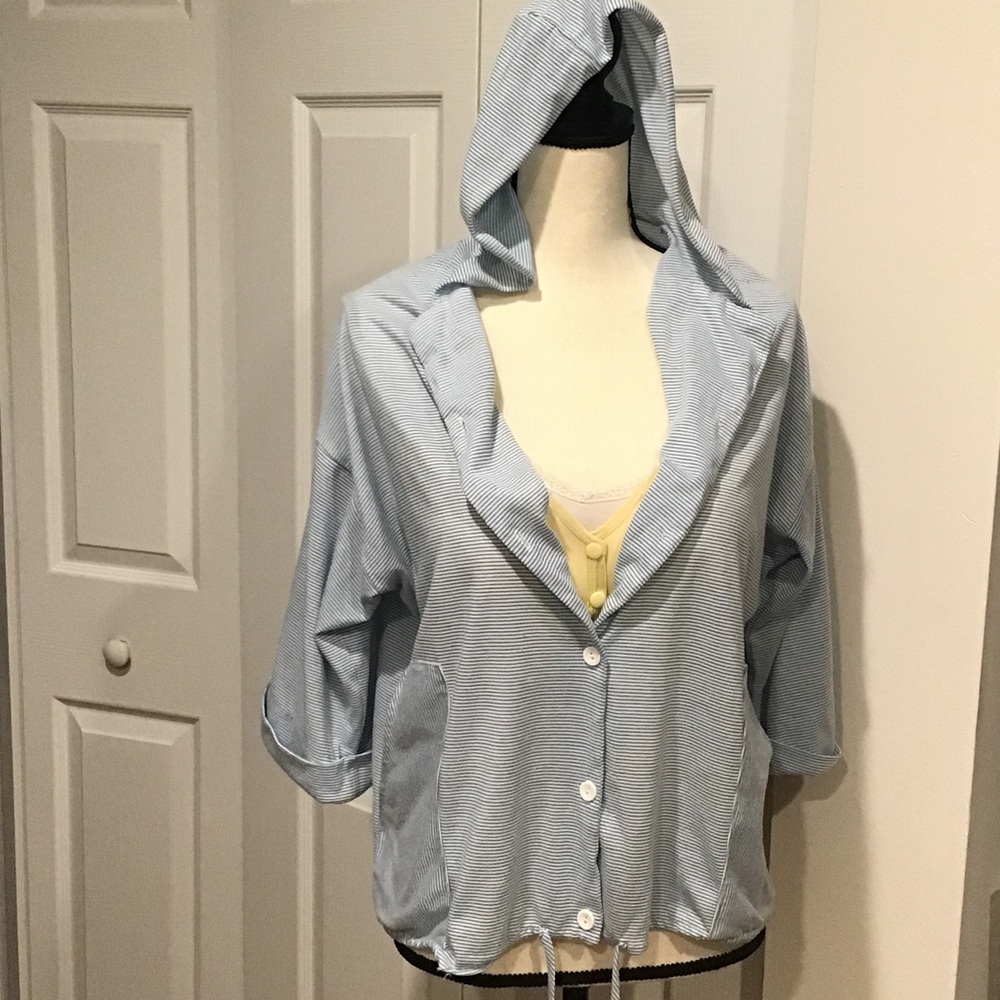 Vintage 70’s stripe hooded tee large, xl